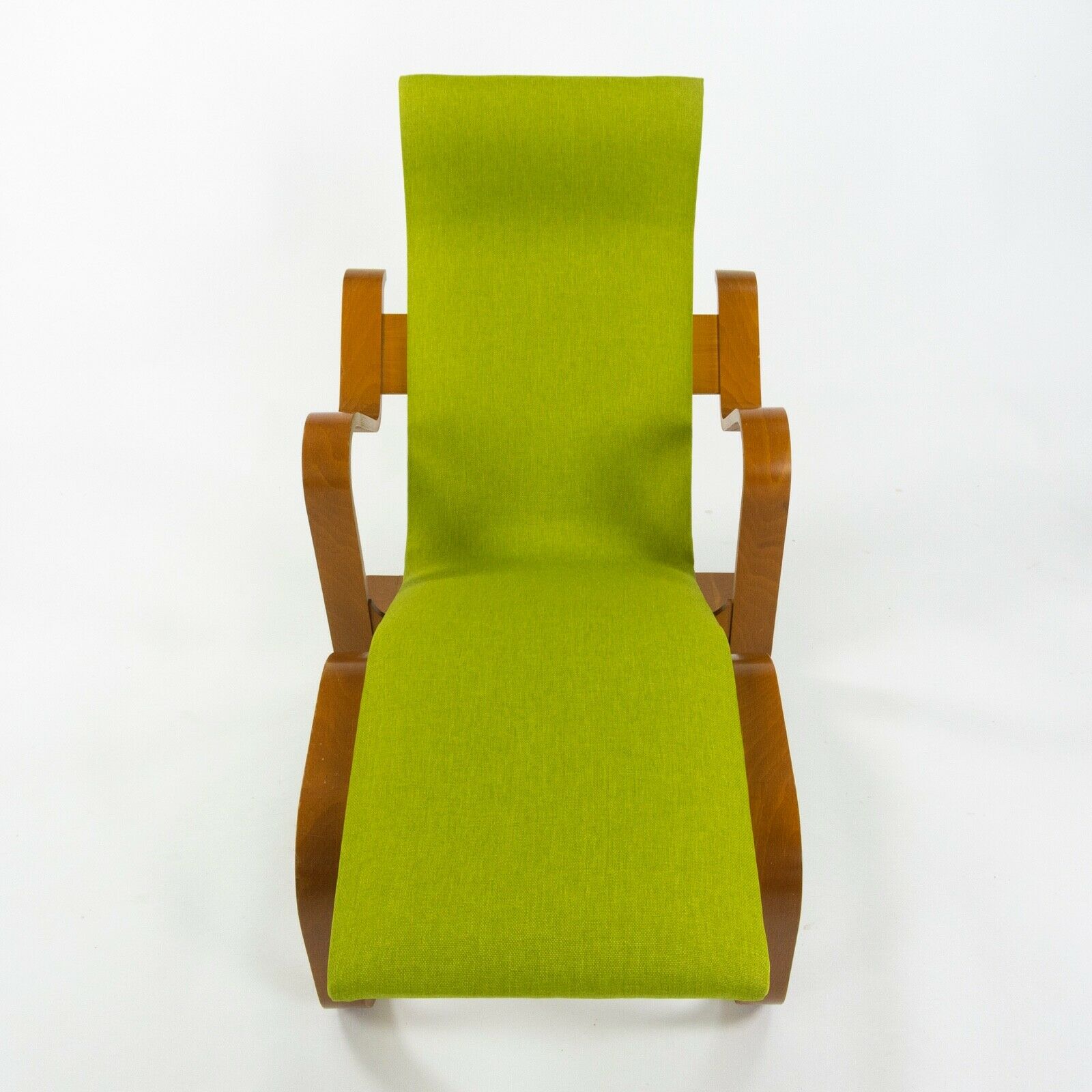 SOLD 1960s Marcel Breuer for Knoll Isokon Chaise Lounge Chair in Green Upholstery