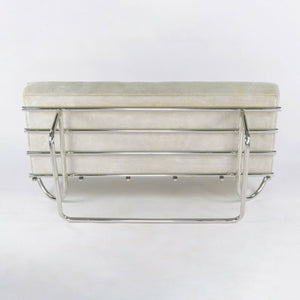 1980s Marcel Breuer for Tecta Gray Suede F40 Settee / Sofa Made in Germany