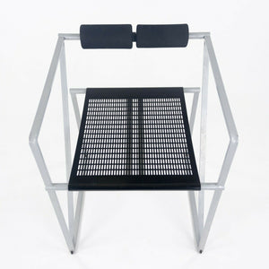 1980s Pair of Postmodern Mario Botta for Alias Seconda Chairs with Arms in Gray