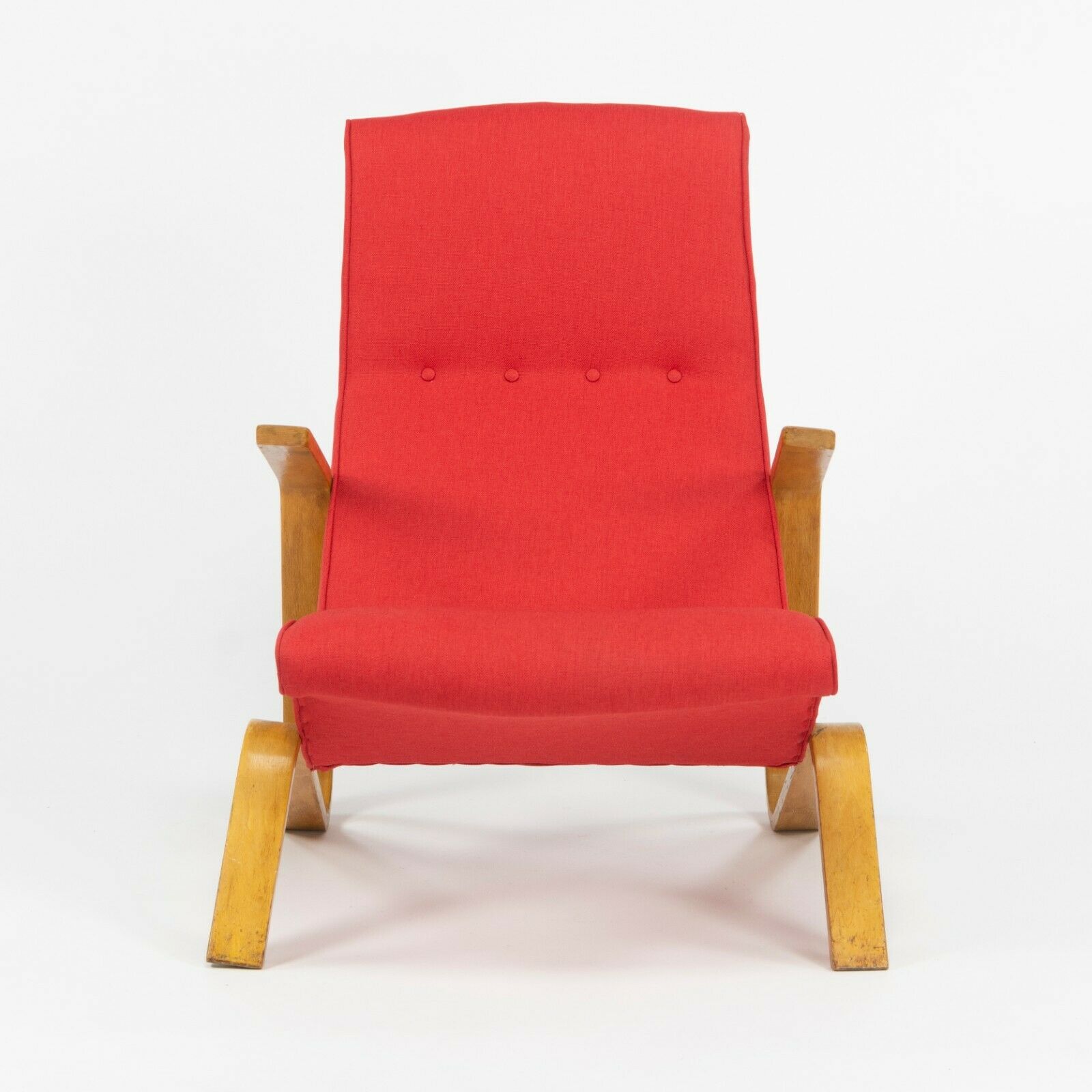 SOLD 1950s Eero Saarinen Knoll Grasshopper Lounge Chair w/ New Red Knoll Upholstery