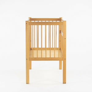 SOLD Custom & Handmade Charles Webb Design of Cambridge MA Oak Baby Crib Mid Century