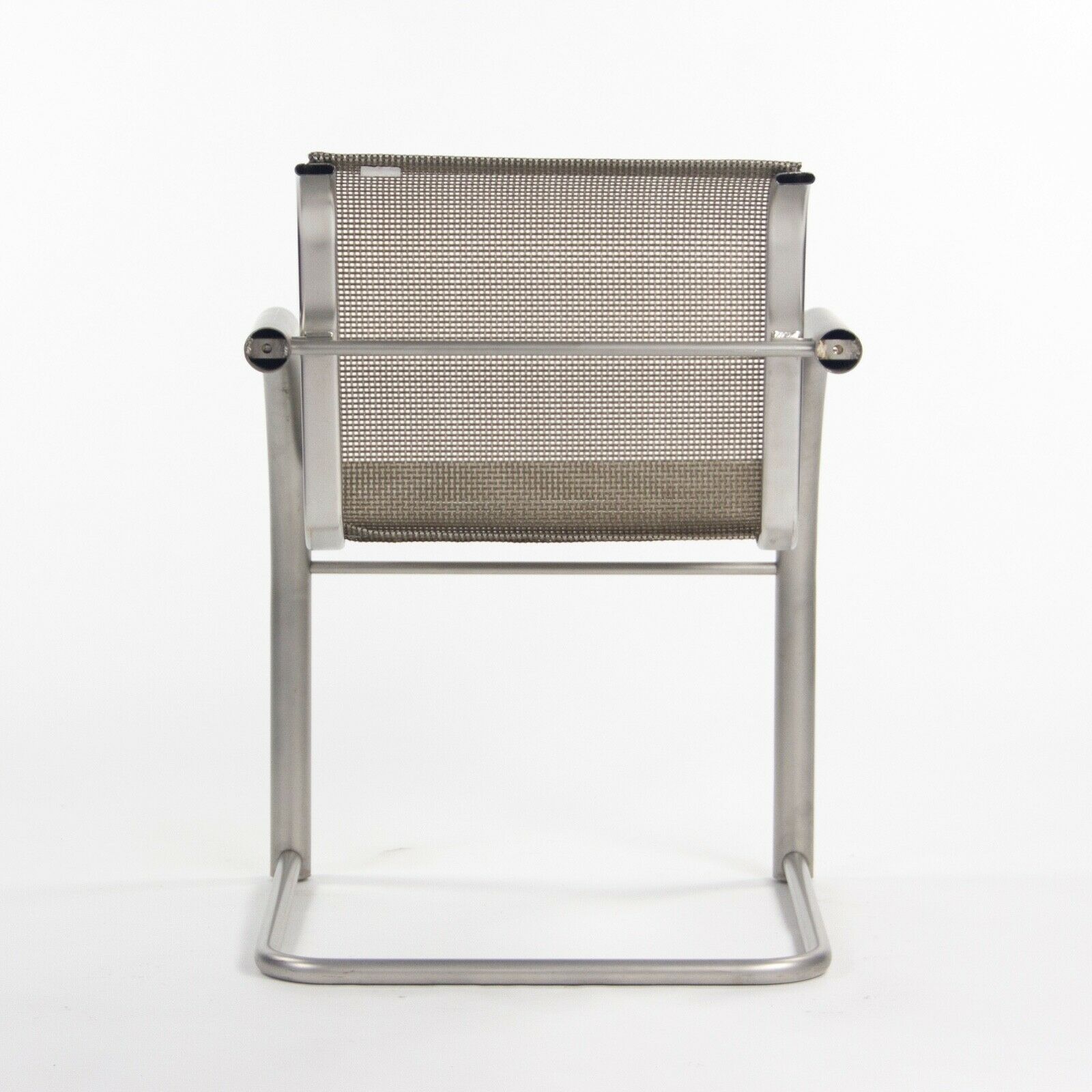 2001 Prototype Richard Schultz 2002 Collection Stainless Mesh Cantilever Dining Chair