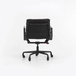 SOLD 1990s Herman Miller Eames Aluminum Group Soft Pad Management Chair Black Leather