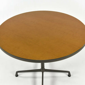 SOLD 1990s Herman Miller Eames Aluminum Group Small Round Dining Cafe Table Laminate