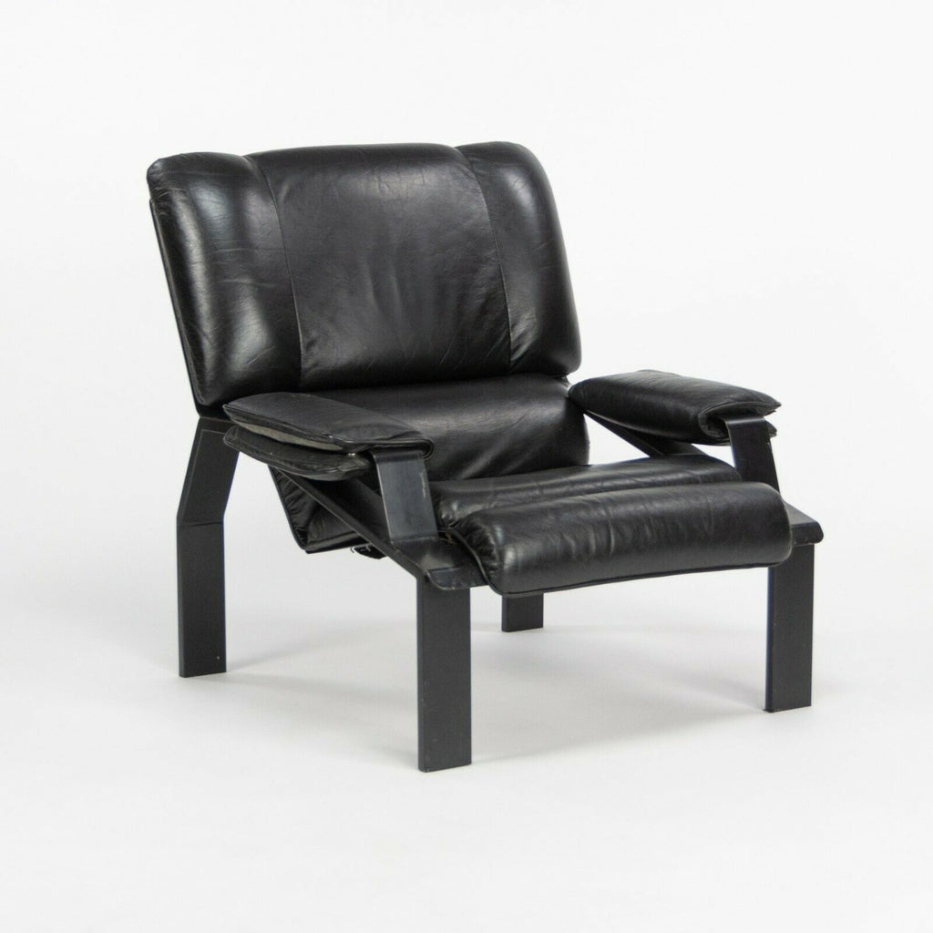 1964 Joe Colombo for Bieffeplast LEM Black Leather Lounge Chair 1x Available