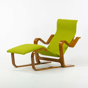 SOLD 1960s Marcel Breuer for Knoll Isokon Chaise Lounge Chair in Green Upholstery