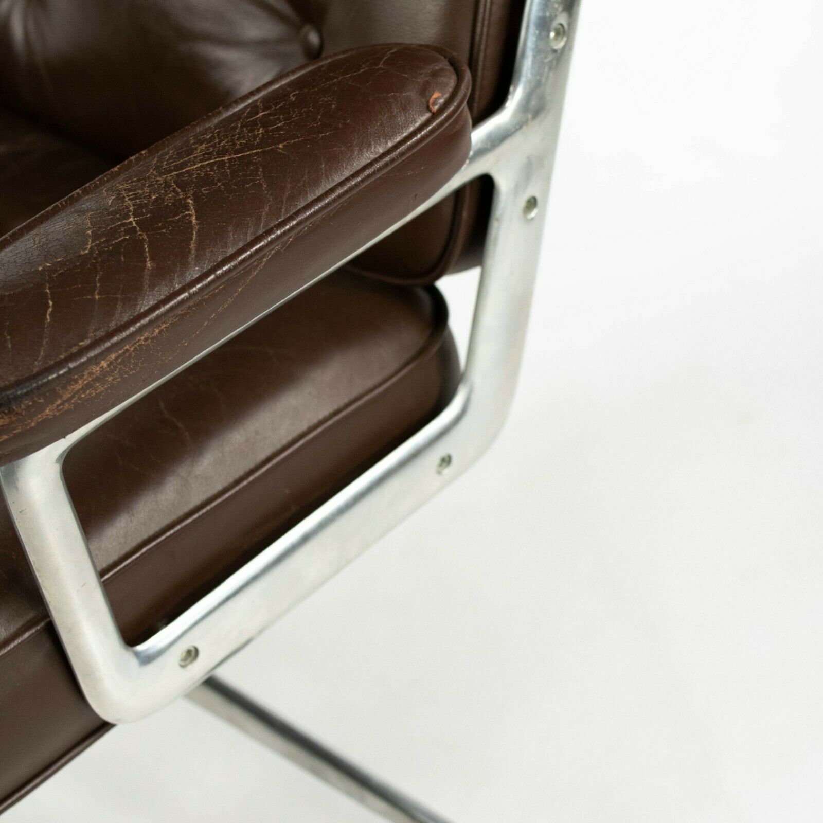 SOLD 1989 Herman Miller Eames Time Life Executive Desk Chair in Brown Leather 5 Available