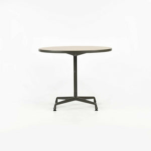 SOLD 1990s Herman Miller Eames Aluminum Group Small Round Dining Cafe Table Laminate