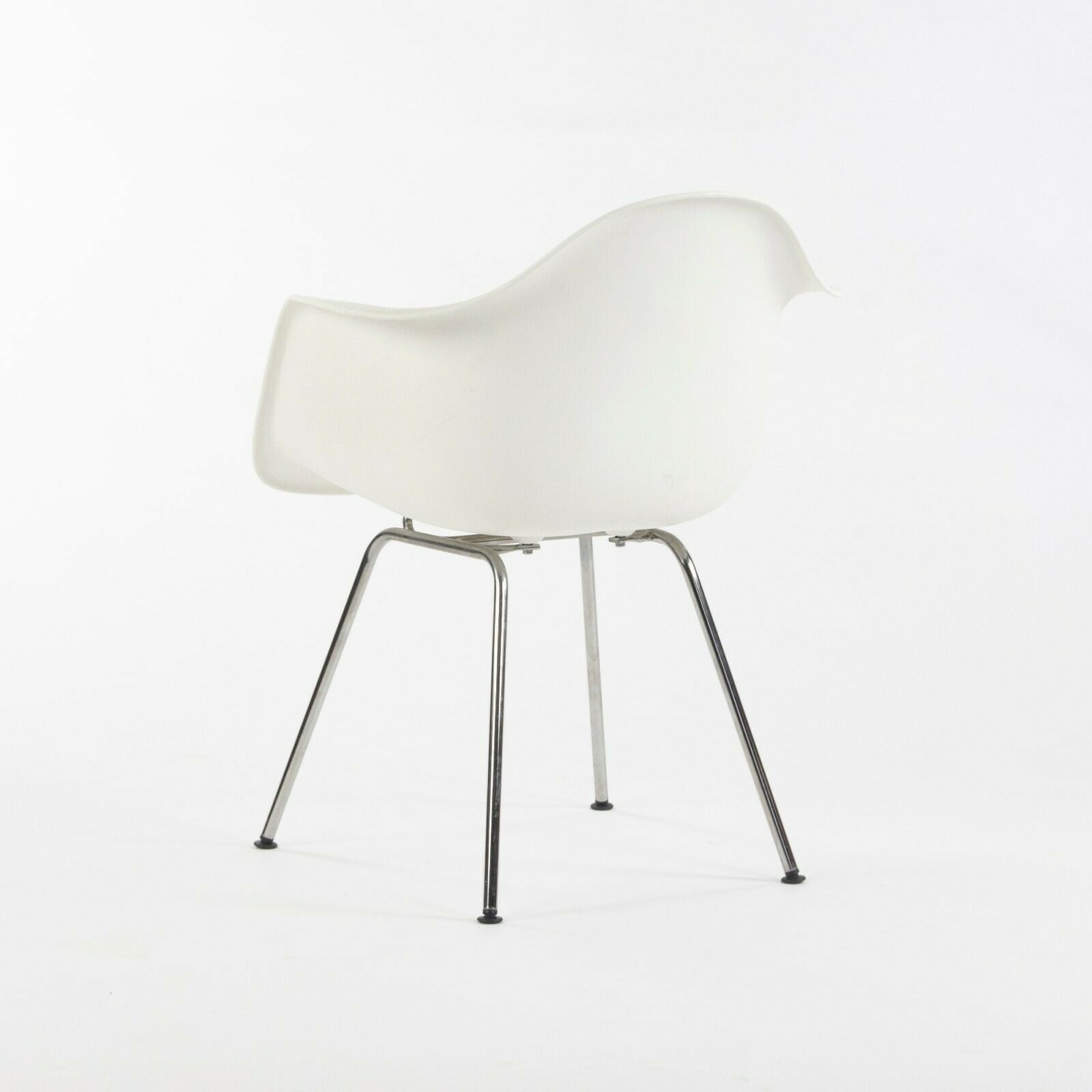 SOLD 2012 Herman Miller Eames White Molded Plastic Arm Shell Side Dining Chair DAX