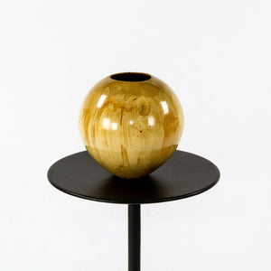 SOLD 1980s Philip Moulthrop Ash Leaf Maple Turned and Lacquered Wooden Bowl Sculpture