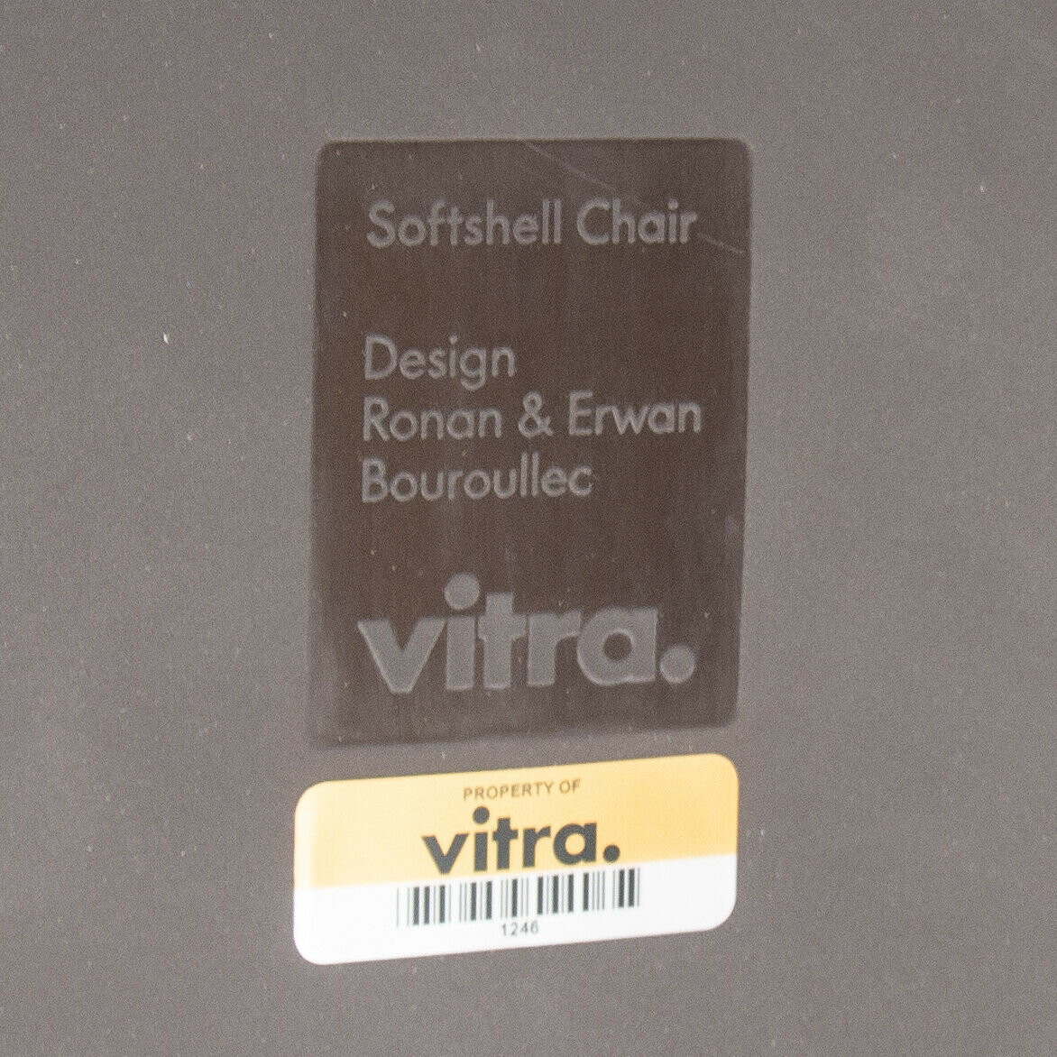 2019 Vitra Softshell Side Chair w Dark Brown Leather by Ronan & Erwan Bouroullec