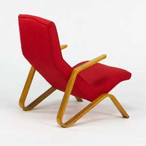 SOLD 1950s Eero Saarinen Knoll Grasshopper Lounge Chair w/ New Red Knoll Upholstery