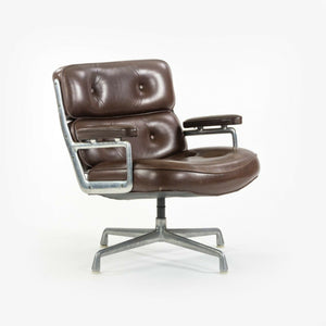 SOLD 1970s Herman Miller Charles Ray Eames Time Life Chair Brown Leather Desk Chair