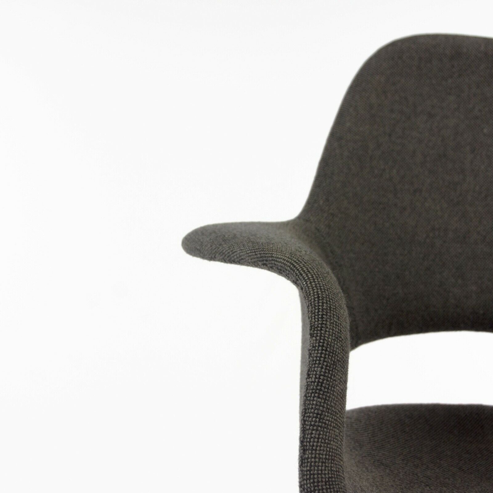 2010s Charles Eames & Eero Saarinen Organic Chairs by Vitra in Dark Gray Fabric