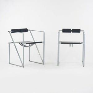 1980s Pair of Postmodern Mario Botta for Alias Seconda Chairs with Arms in Gray