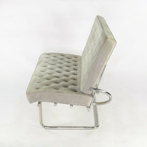 1980s Marcel Breuer for Tecta Gray Suede F40 Settee / Sofa Made in Germany