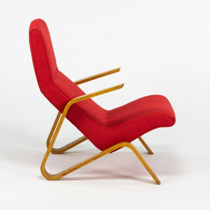 SOLD 1950s Eero Saarinen Knoll Grasshopper Lounge Chair w/ New Red Knoll Upholstery