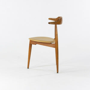 SOLD 1950s Hans Wegner Stacking Heart FH4103 Oak Dining Chairs by Fritz Hansen of Denmark