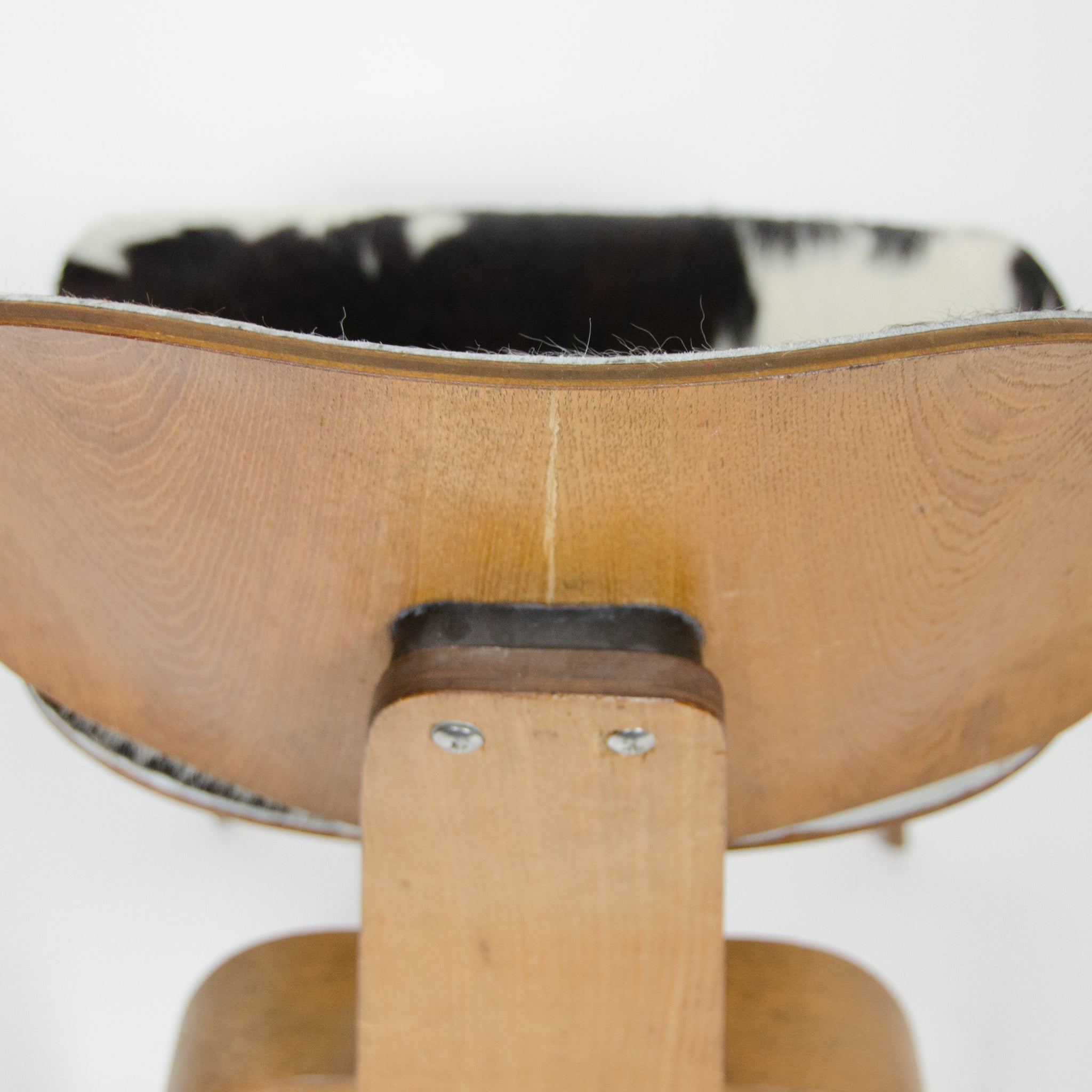 SOLD Vintage Eames Herman Miler 1950's Cowhide Ash DCW Chair