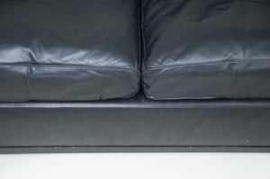 SOLD Le Corbusier Black Leather Black Frame LC2 Petit Modele Two Seater Sofa