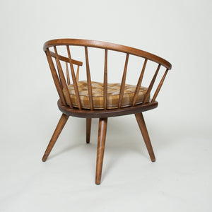 SOLD Round Chair By Yngve Ekstrom Arka Vintage Maple Armchair, Made In Sweden