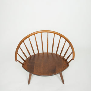 SOLD Round Chair By Yngve Ekstrom Arka Vintage Maple Armchair, Made In Sweden