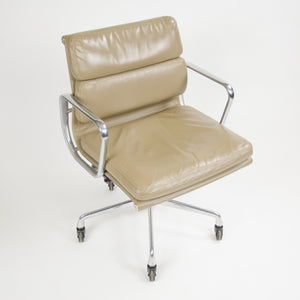 SOLD Herman Miller Eames Soft Pad Aluminum Group Chair Tan Leather 2000's 1x Avail