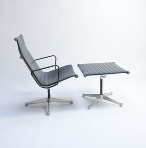 SOLD Eames Aluminum Group Lounge Chair and Ottoman