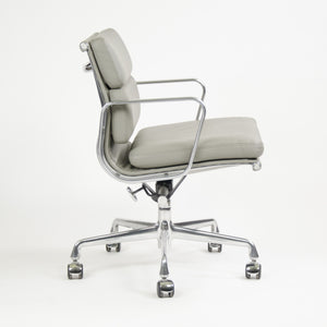 SOLD 2011 Herman Miller Eames Aluminum Group Soft Pad Desk Chair in Grey Leather 8x Available