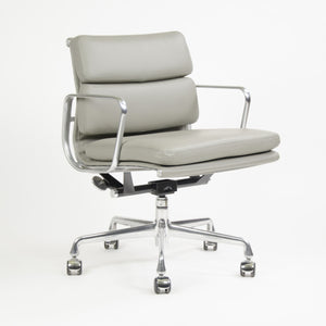 SOLD 2011 Herman Miller Eames Aluminum Group Soft Pad Desk Chair in Grey Leather 8x Available