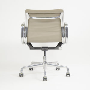 SOLD Herman Miller Eames Soft Pad Aluminum Group Chair Dark Tan Leather 2007