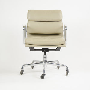 SOLD Herman Miller Eames Soft Pad Aluminum Group Chair Tan Leather 2000's 2x Available