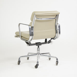 SOLD Herman Miller Eames Soft Pad Aluminum Group Chair Tan Leather 2000's 2x Available