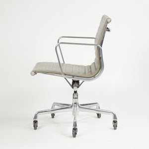 SOLD Eames Herman Miller Aluminum Group Executive Chairs Tan Leather 2000's 2x Avail