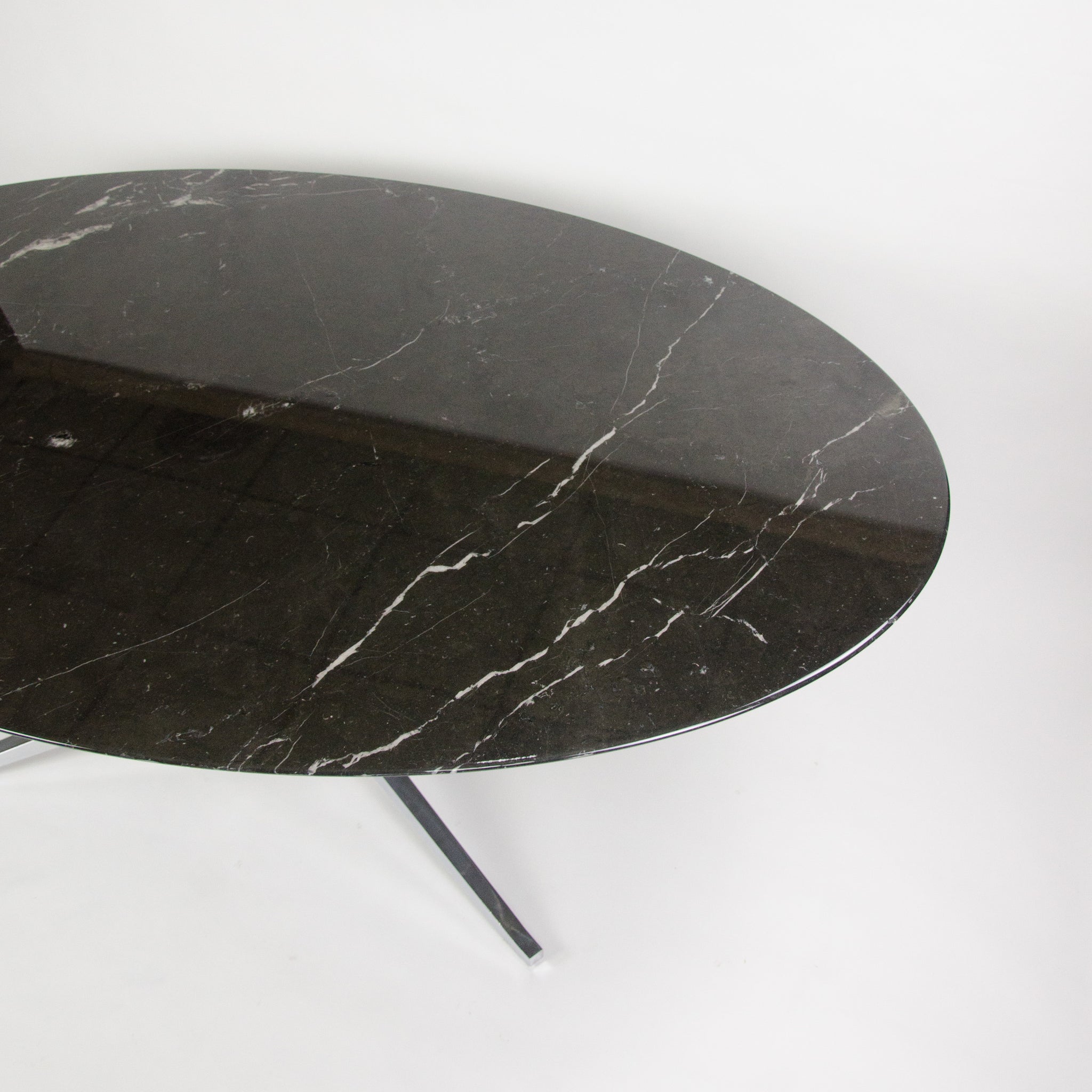 SOLD Florence Knoll 78 in Black Marble Dining Conference Table 2007 2x Available