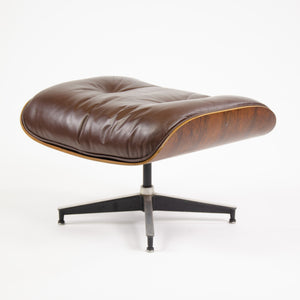 SOLD 1970's Herman Miller Eames Lounge Chair & Ottoman Rosewood 670 671 Brown Leather