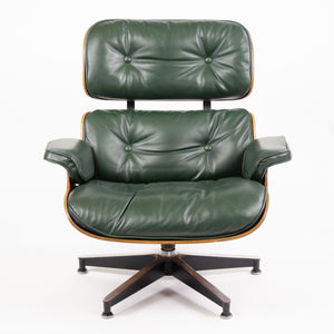 SOLD 1960's Herman Miller Eames Lounge Chair & Ottoman Rosewood 670 671 Green Leather