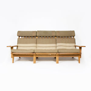 SOLD Hans Wegner For Getama 3 Seater Sofa in Danish Oak, Made in Denmark