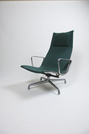 SOLD Eames Herman Miller Green Aluminum Group Lounge Chair and Ottoman