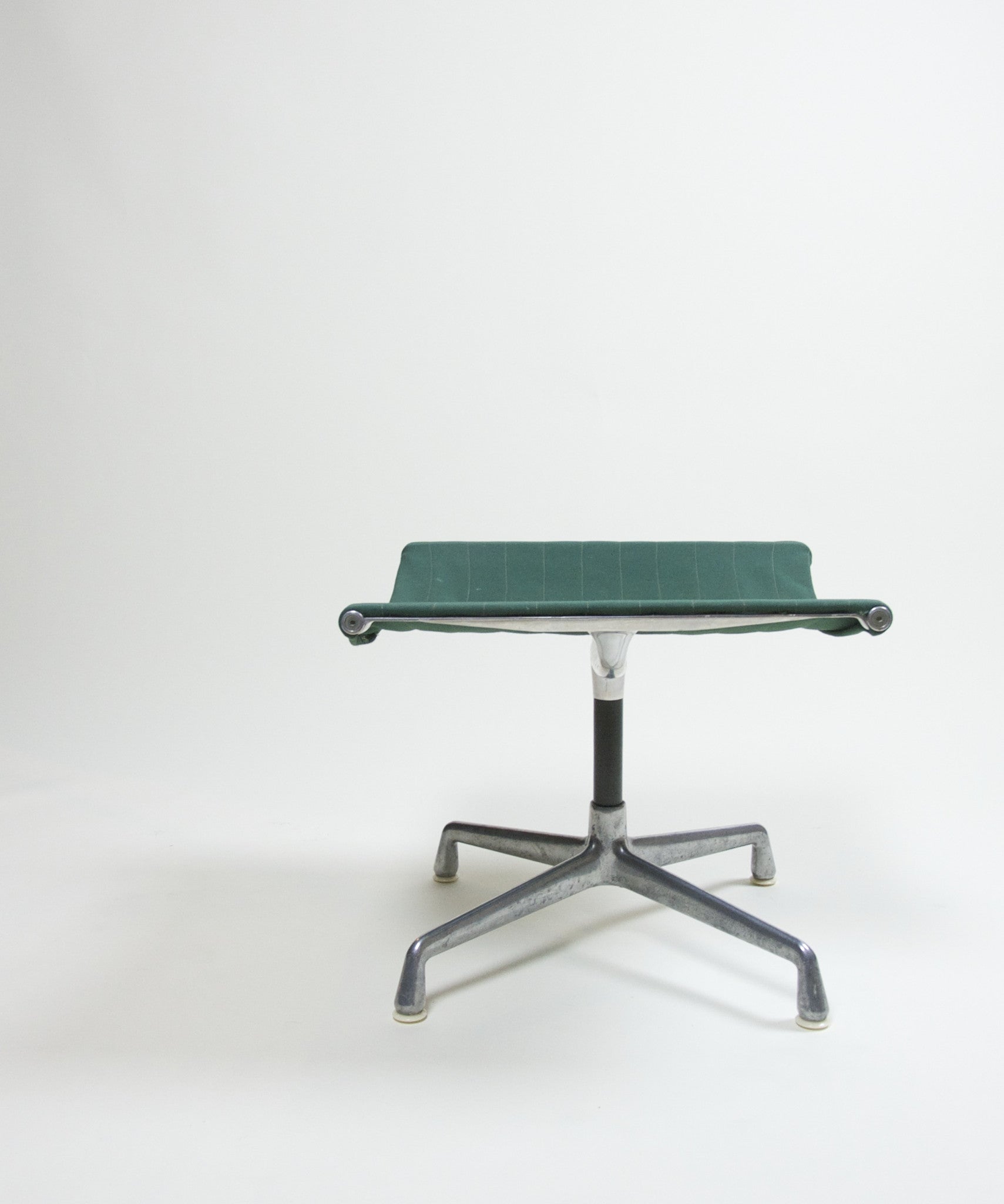 SOLD Eames Herman Miller Green Aluminum Group Lounge Chair and Ottoman