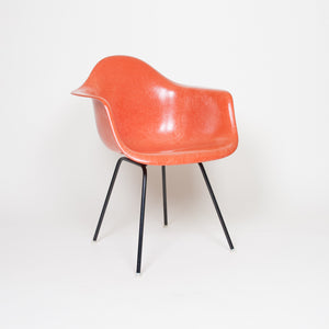 SOLD Eames 1950's Herman Miller Red / Orange Fiberglass Shell Chair Arm Shell Mint