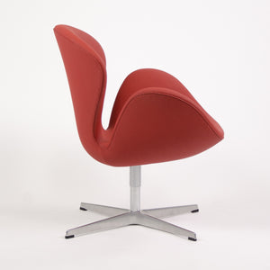 SOLD 2010 Arne Jacobsen for Fritz Hansen Denmark Swan Chair Red Upholstery Knoll MINT