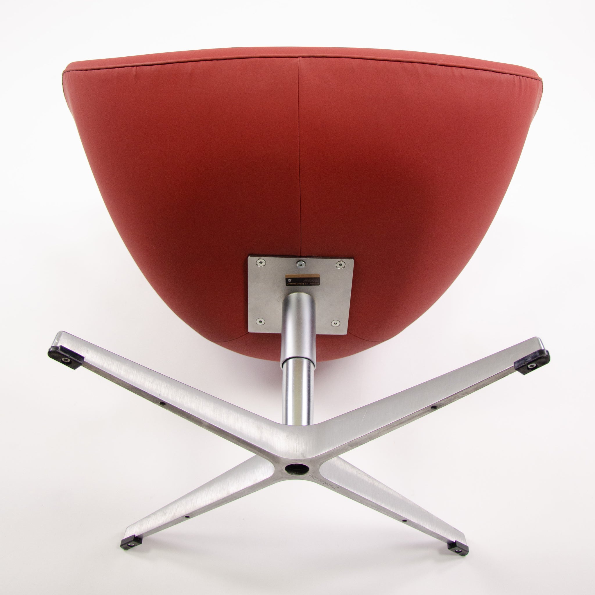 SOLD 2010 Arne Jacobsen for Fritz Hansen Denmark Swan Chair Red Upholstery Knoll MINT