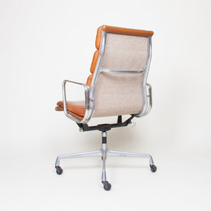 SOLD Eames Herman Miller High Back Soft Pad Aluminum Group Chair Cognac Leather