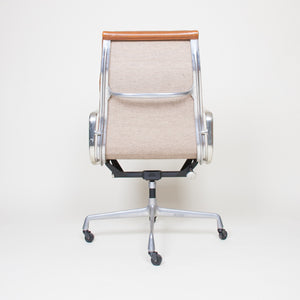 SOLD Eames Herman Miller High Back Soft Pad Aluminum Group Chair Cognac Leather