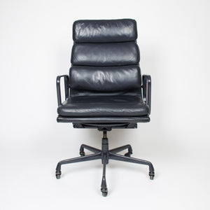 SOLD Dark Gray Eames Herman Miller Soft Pad High Back Aluminum Group Chair