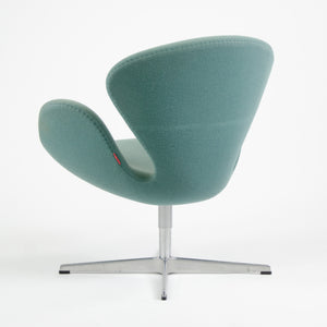 SOLD Arne Jacobsen Fritz Hansen Denmark Swan Chair Turquoise Upholstery 2008