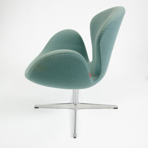 SOLD Arne Jacobsen Fritz Hansen Denmark Swan Chair Turquoise Upholstery 2008