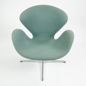 SOLD Arne Jacobsen Fritz Hansen Denmark Swan Chair Turquoise Upholstery 2008