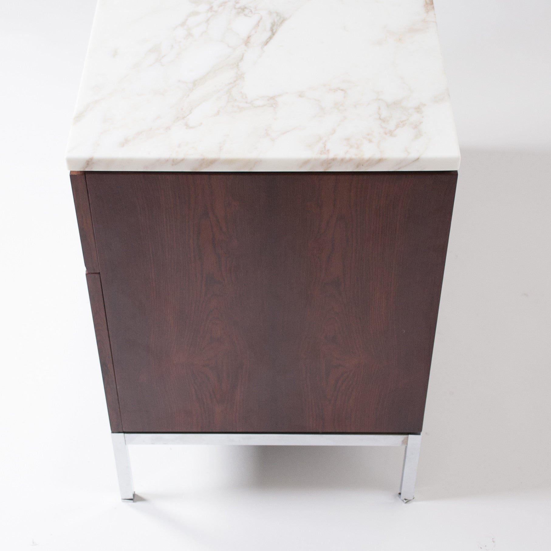 SOLD Florence Knoll Vintage Rosewood and Marble Credenza Cabinet Sideboard